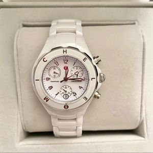MICHELE Tahitian White Ceramic Watch MWW12A000002